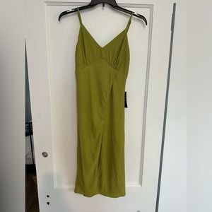 Chartreuse dress, new with tags, never worn